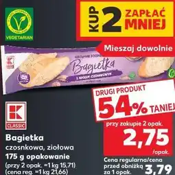 Kaufland K-Classic Bagietka czosnkowa, ziołowa oferta