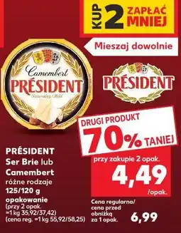Kaufland Président Ser Brie lub Camembert oferta