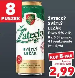 Kaufland ŽATECKÝ SVĚTLÝ LEŽÁK Piwo 5% alk oferta