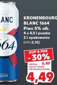 Kaufland KRONENBOURG BLANC 1664 Piwo 5% alk oferta