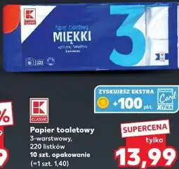 Kaufland K-Classic Papier toaletowy 3-warstwowy oferta