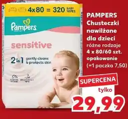 Kaufland Chusteczki nawilżane dla dzieci Pampers sensitive oferta