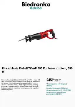 Biedronka Piła szablasta Einhell TC - AP 690 E, z brzeszczotem, 690 W oferta