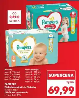 Kaufland PAMPERS Pieluchomajtki lub Pieluchy różne rodzaje oferta