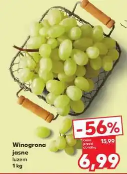 Kaufland Winogrona jasne luzem 1 kg oferta