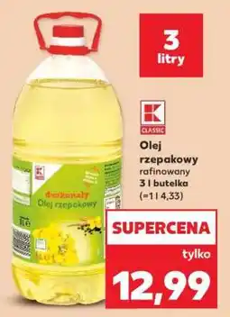 Kaufland Olej rzepakowy rafinowany 3 l butelka oferta