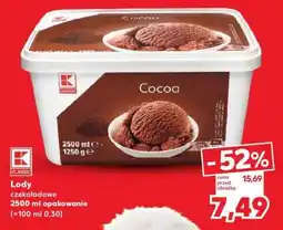 Kaufland Lody czekoladowe 2500 ml opakowanie oferta