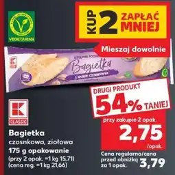 Kaufland Bagietka czosnkowa, ziołowa 175 g opakowanie oferta