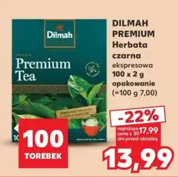 Kaufland DILMAH PREMIUM Herbata czarna ekspresowa 100 x 2 g opakowanie oferta