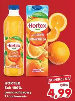 Kaufland HORTEX Sok 100% pomarańczowy 1 l opakowanie oferta