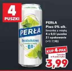 Kaufland PERŁA Piwo 0% alk. limonka z miętą oferta