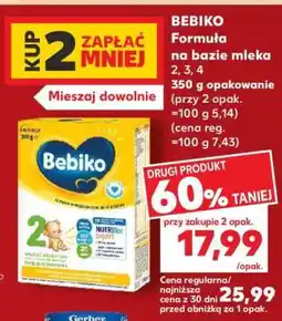 Kaufland BEBIKO Formuła na bazie mleka 2, 3, 4 350 g opakowanie oferta