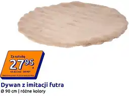 Action Dywan z imitacji futra Ø 90 cm oferta