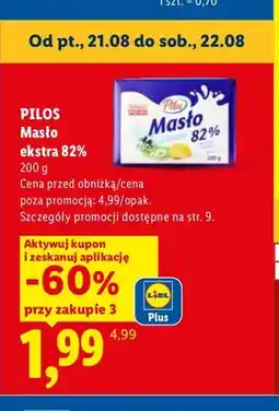 Lidl Masło ekstra Pilos 82% oferta