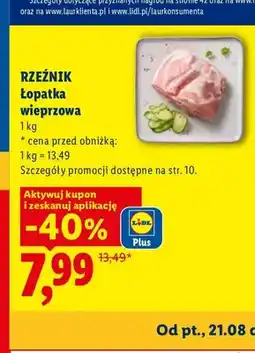 Lidl Łopatka wieprzowa Rzeźnik oferta