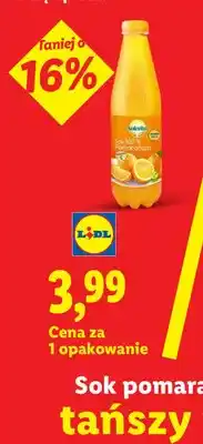 Lidl Sok pomarańczowy Solevita 100% oferta