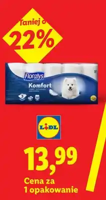 Lidl Papier toaletowy 3-warstwowy Floralys Komfort oferta
