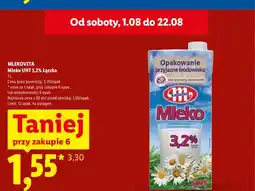 Lidl Mleko UHT Łączka Mlekovita 3,2% oferta