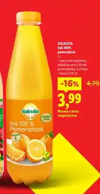 Lidl Sok pomarańcza Solevita 100% oferta