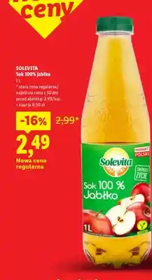 Lidl Sok jabłko Solevita 100% oferta