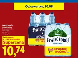 Lidl Woda źródlana gazowana Żywiec Zdrój Mocny Gaz 6-pak oferta