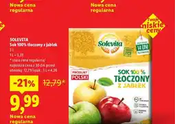 Lidl Sok tłoczony z jabłek Solevita 100% oferta
