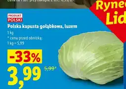 Lidl Kapusta gołąbkowa polska luzem Ryneczek Lidla oferta