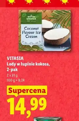 Lidl Lody w łupinie kokosa Vitasia 2-pak oferta