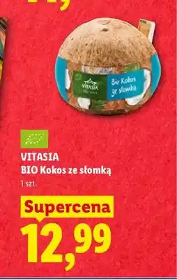 Lidl BIO Kokos ze słomką Vitasia oferta