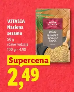 Lidl Nasiona sezamu białe prażone Vitasia oferta