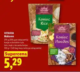 Lidl Makaron z mąki z korzenia konjac Vitasia oferta