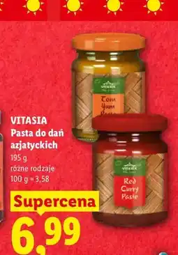 Lidl Pasta do dań azjatyckich Red Curry Vitasia oferta