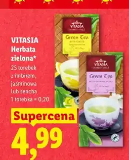 Lidl Herbata zielona z imbirem Vitasia oferta