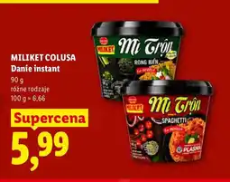 Lidl Danie instant Mi Tron Spaghetti Miliket Colusa oferta