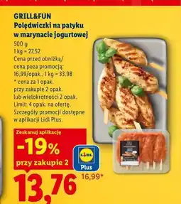 Lidl Polędwiczki na patyku w marynacie jogurtowej Grill & Fun oferta