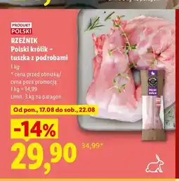 Lidl Królik polski tuszka z podrobami Rzeźnik oferta