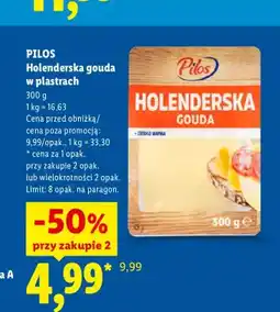 Lidl Holenderska gouda w plastrach Pilos oferta