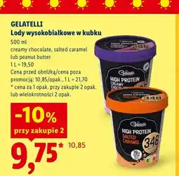 Lidl Lody wysokobiałkowe w kubku Gelatelli salted caramel oferta
