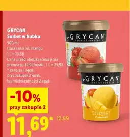 Lidl Sorbet w kubku mango Grycan oferta