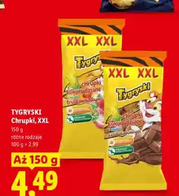 Lidl Chrupki kukurydziane o smaku truskawkowym Tygryski XXL oferta