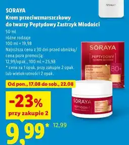Lidl Krem przeciwzmarszczkowy do twarzy Soraya Peptydowy Zastrzyk Młodości oferta