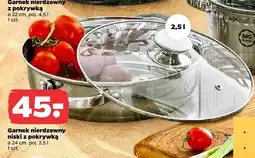 Netto Garnek nierdzewny niski z pokrywką Mg home ø24 cm oferta