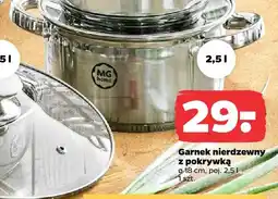 Netto Garnek nierdzewny z pokrywką Mg home ø18 cm oferta