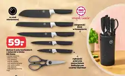 Netto Zestaw 5 noży kuchennych + nożyczki w bloku Mg home oferta