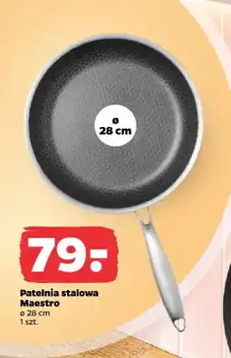 Netto Patelnia stalowa Maestro Mg home 28 cm oferta