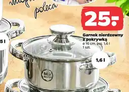 Netto Garnek nierdzewny z pokrywką Mg home ø16 cm oferta