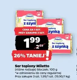 Netto Ser topiony z szynką Miletto oferta