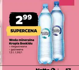 Netto Woda mineralna niegazowana Kropla Beskidu oferta