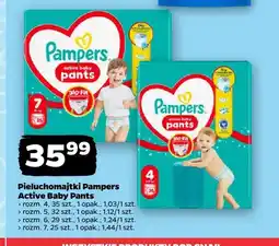 Netto Pieluchomajtki Pampers Active Baby Pants rozmiar 4 oferta