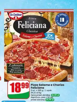 Dino Pizza Salame e Chorizo Dr. Oetker Feliciana Classica oferta